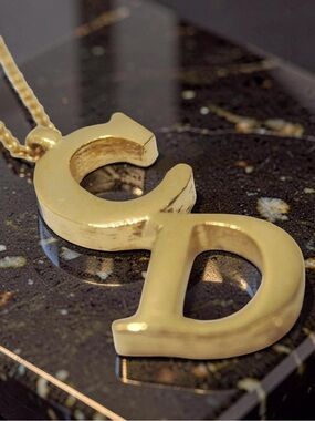 DIOR CD Logo Pendant Necklace 🤩✨